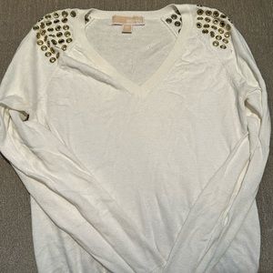 Michael Kors V-Neck Sweater with studs